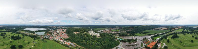 Panorama Hluboká nad Vltavou - golf